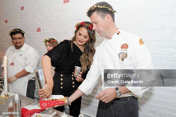 Chrissy Teigen and Belgian Chef Bart Vandaele join Stella Artois to toast to a season of extraordinary hosting at the 'King's Feast' on November 15,...