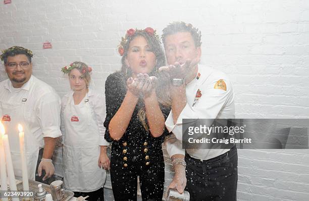 Chrissy Teigen and Belgian Chef Bart Vandaele join Stella Artois to toast to a season of extraordinary hosting at the 'King's Feast' on November 15,...