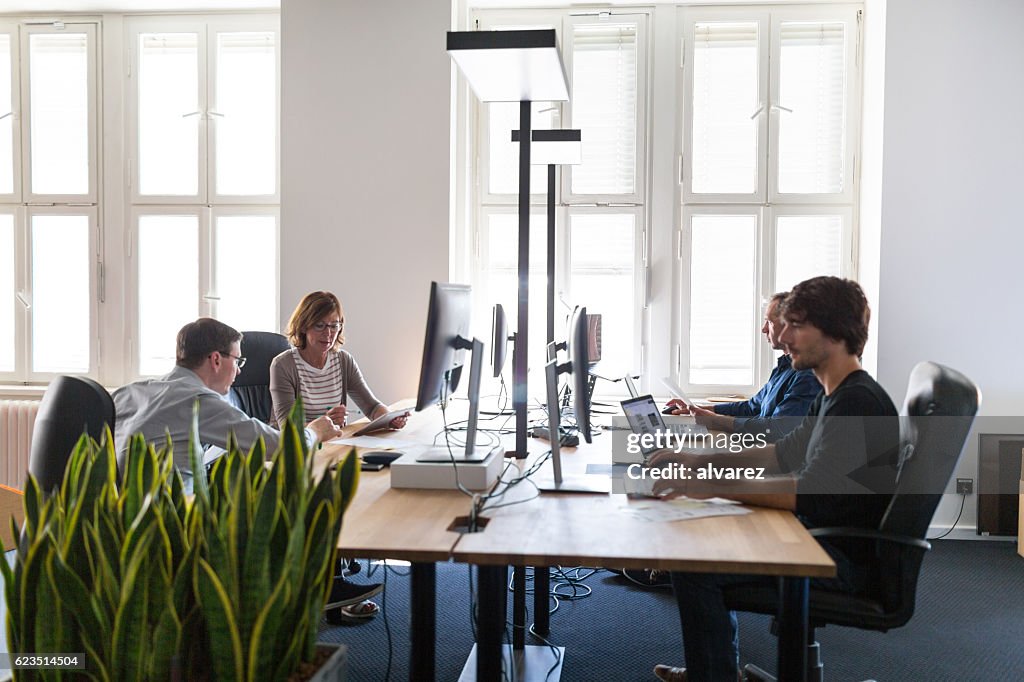 Business people working in modern office