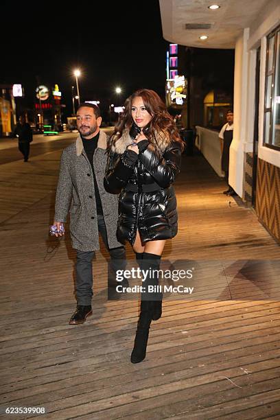 Amber Marchese and her husband Joe Marchese attend the Hard Rock Cafe's 20th Anniversary bash on Tuesday, November 15 in Atlantic City, NJ. The event...