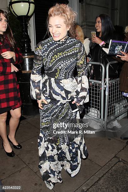 Alison Sudol attending the Fantastic Beasts premiere after party at The Grand Connaught rooms on November 15, 2016 in London, England.