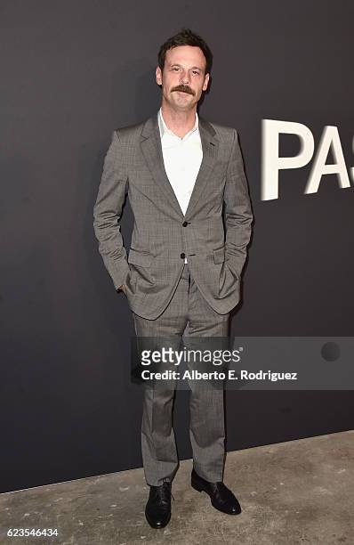 Actor Scoot McNairy attends the premiere of 'Past Forward', a movie by David O. Russell presented by Prada on November 15, 2016 at Hauser Wirth...