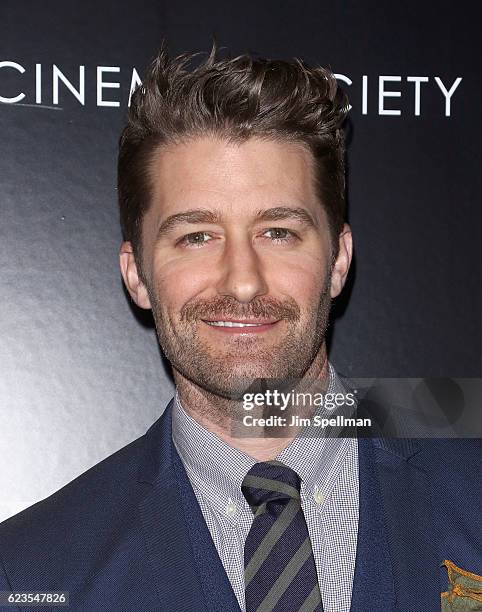 Actor Matthew Morrison attends the special screening of "Allied" hosted by Paramount Pictures with The Cinema Society & Chandon at iPic Fulton Market...