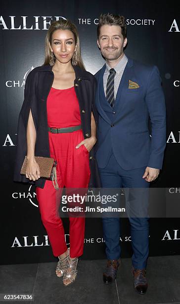 Actor Matthew Morrison and guest attend the special screening of "Allied" hosted by Paramount Pictures with The Cinema Society & Chandon at iPic...