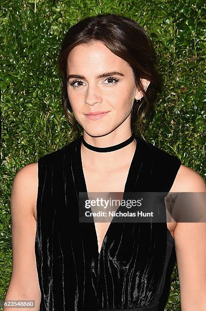 Actress Emma Watson attends the MoMA Film Benefit presented by CHANEL, A Tribute To Tom Hanks at MOMA on November 15, 2016 in New York City.