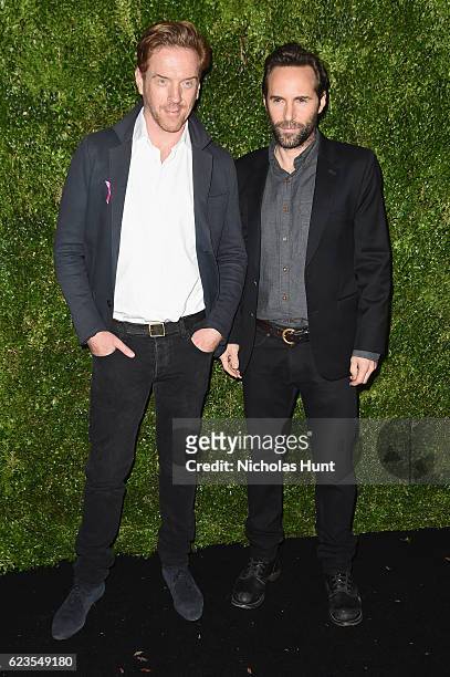 Actors Damian Lewis and Alessandro Nivola attend the MoMA Film Benefit presented by CHANEL, A Tribute To Tom Hanks at MOMA on November 15, 2016 in...