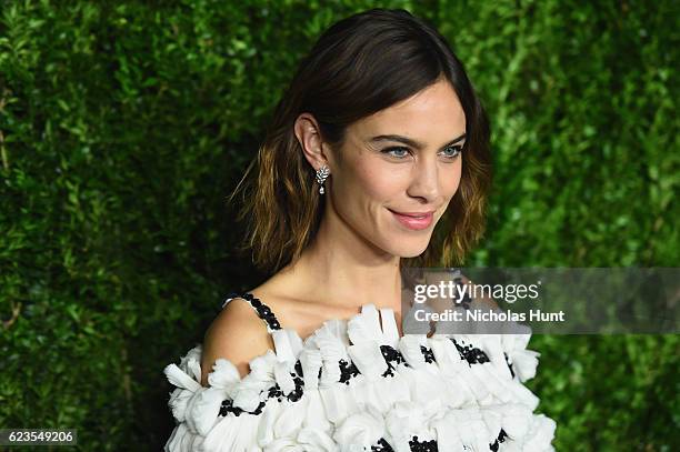 Model Alexa Chung attends the MoMA Film Benefit presented by CHANEL, A Tribute To Tom Hanks at MOMA on November 15, 2016 in New York City.