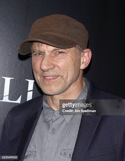 Actor Simon McBurney attends the special screening of "Allied" hosted by Paramount Pictures with The Cinema Society & Chandon at iPic Fulton Market...