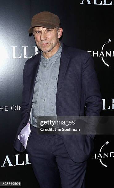 Actor Simon McBurney attends the special screening of "Allied" hosted by Paramount Pictures with The Cinema Society & Chandon at iPic Fulton Market...