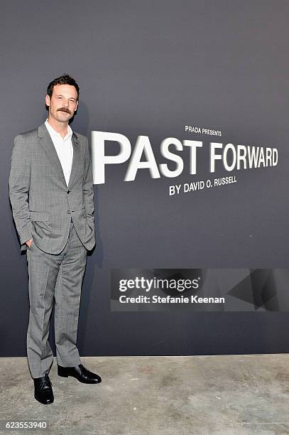 Actor Scoot McNairy attends the premiere of 'Past Forward', a movie by David O. Russell presented by Prada on November 15, 2016 at Hauser Wirth...