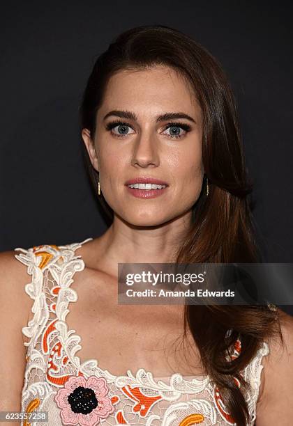 Actress Allison Williams arrives at a screening of David O. Russell's "Past Forward" hosted by Prada at Hauser Wirth & Schimmel on November 15, 2016...