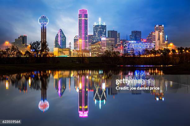 skyline, dallas, texas, america - dallas texas bildbanksfoton och bilder