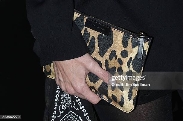 Model Jessica Orr, bag detail, attends the special screening of "Allied" hosted by Paramount Pictures with The Cinema Society & Chandon at iPic...