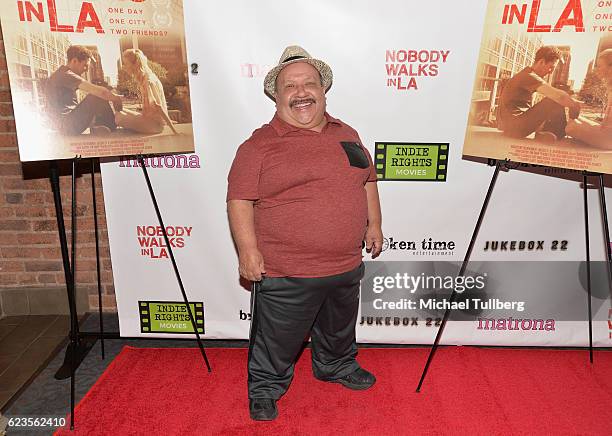 Actor Chuy Bravo attends the Los Angeles premiere of "Nobody Walks In LA" at Laemmle Royal Theater on November 15, 2016 in Los Angeles, California.