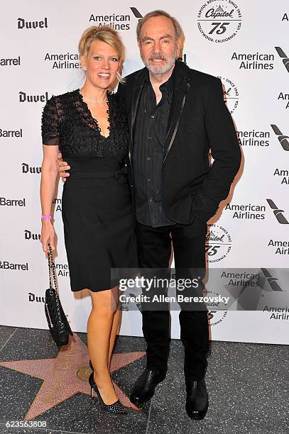 Recording artist Neil Diamond and wife Katie McNeil attend Capitol Records 75th Anniversary Gala at Capitol Records Tower on November 15, 2016 in Los...