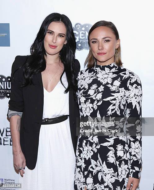 Rumer Willis and Briana Evigan attends the Premiere Of "Love Is All You Need?" at ArcLight Hollywood on November 15, 2016 in Hollywood, California.
