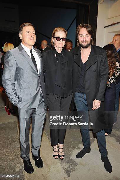 Director David O. Russell , Lisa Love, artist Francesco Vezzoli attend the premiere of 'Past Forward', a movie by David O. Russell presented by Prada...