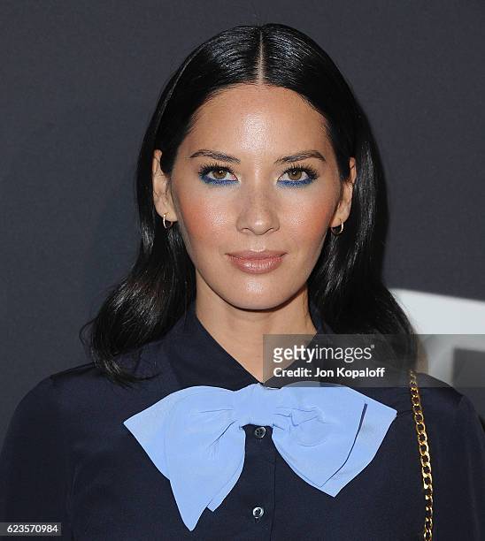 Actress Olivia Munn arrives at the screening Of David O. Russell's "Past Forward" hosted by Prada at Hauser Wirth & Schimmel on November 15, 2016 in...