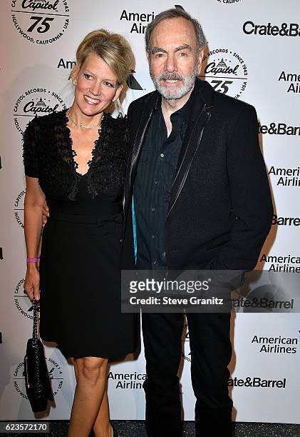 Neil Diamond, Katie McNeil arrives at the Capitol Records 75th Anniversary Gala at Capitol Records Tower on November 15, 2016 in Los Angeles,...