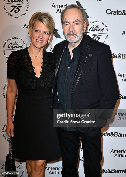 Neil Diamond, Katie McNeil arrives at the Capitol Records 75th Anniversary Gala at Capitol Records Tower on November 15, 2016 in Los Angeles,...