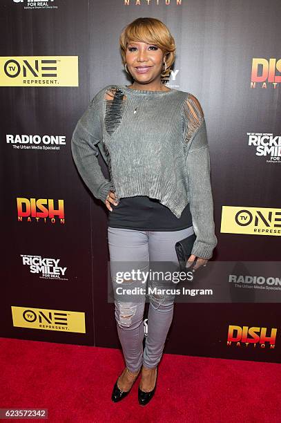 Traci Braxton attends TV One "Rickey Smiley For Real" live watch party at The Gathering Spot on November 15, 2016 in Atlanta, Georgia.