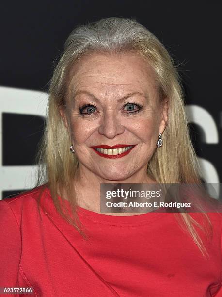 Actress Jacki Weaver attends Prada Presents 'Past Forward' by David O. Russell premiere at Hauser Wirth & Schimmel on November 15, 2016 in Los...