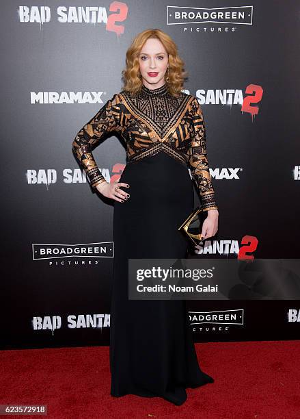 Actress Christina Hendricks attends the "Bad Santa 2" New York premiere at AMC Loews Lincoln Square 13 theater on November 15, 2016 in New York City.