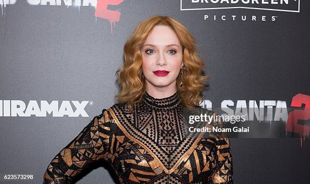 Actress Christina Hendricks attends the "Bad Santa 2" New York premiere at AMC Loews Lincoln Square 13 theater on November 15, 2016 in New York City.