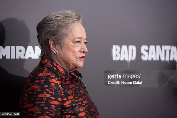 Actress Kathy Bates attends the "Bad Santa 2" New York premiere at AMC Loews Lincoln Square 13 theater on November 15, 2016 in New York City.