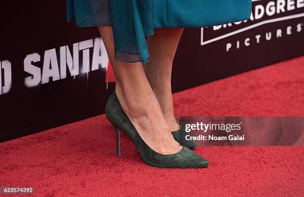 Alysia Reiner, shoe detail, attends the "Bad Santa 2" New York premiere at AMC Loews Lincoln Square 13 theater on November 15, 2016 in New York City.