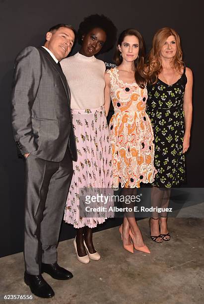 Director David O. Russell, actors Kuoth Wiel, Allison Williams and Connie Britton attend Prada Presents 'Past Forward' by David O. Russell premiere...