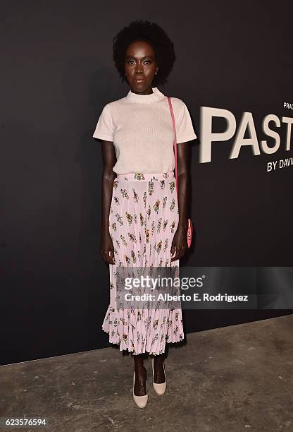 Actress Kuoth Wiel attends Prada Presents 'Past Forward' by David O. Russell premiere at Hauser Wirth & Schimmel on November 15, 2016 in Los Angeles,...