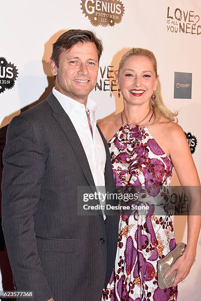 Actors Grant Show and Katherine LaNasa attend the premiere of "Love Is All You Need?" at ArcLight Hollywood on November 15, 2016 in Hollywood,...