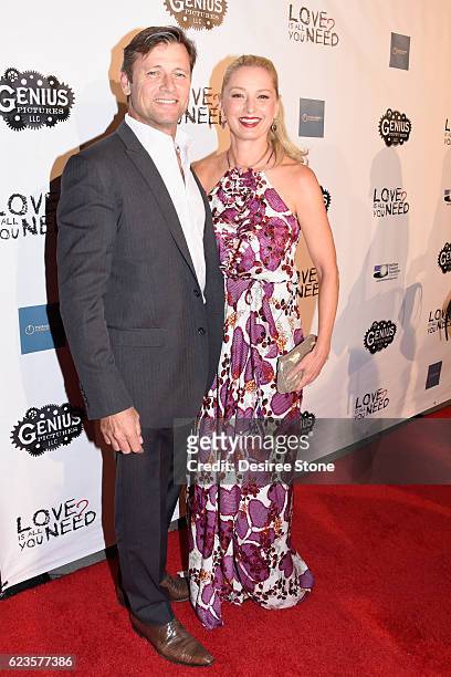Actors Grant Show and Katherine LaNasa attend the premiere of "Love Is All You Need?" at ArcLight Hollywood on November 15, 2016 in Hollywood,...