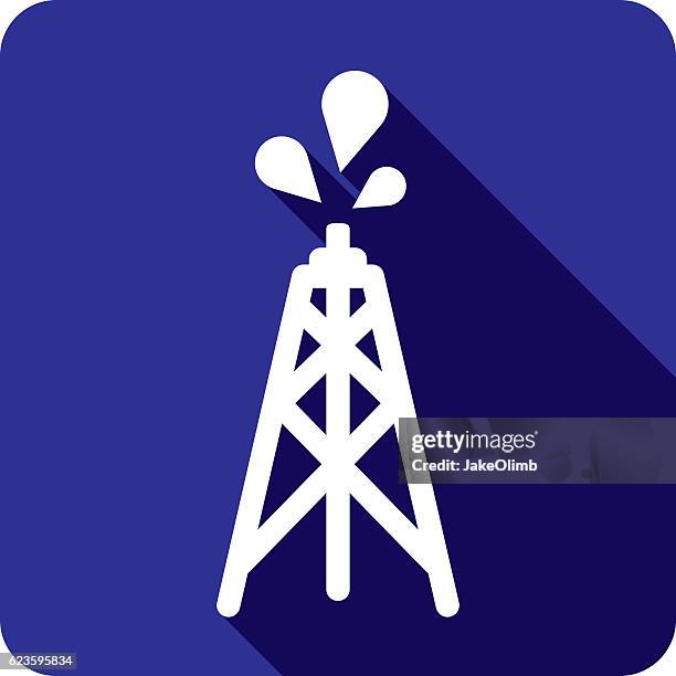 bildbanksillustrationer, clip art samt tecknat material och ikoner med oil tower icon silhouette - distillation tower