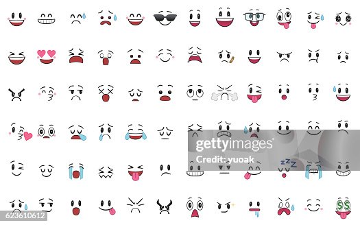 Set of 72 different pieces of emotions Set of 72 different pieces of emotions