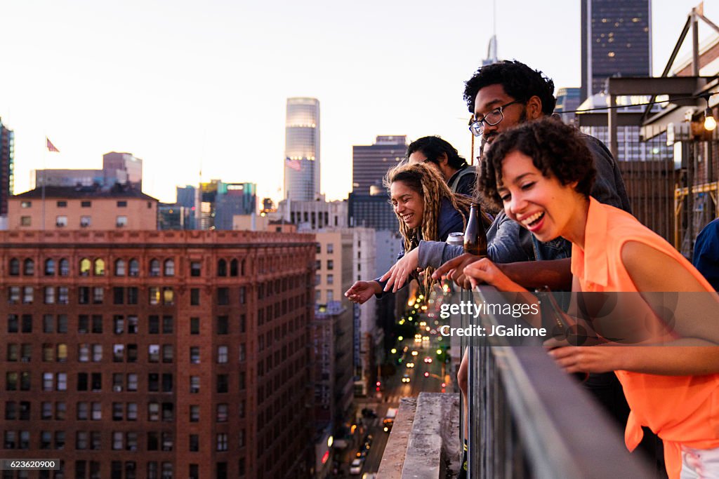 Group of friends hanging out together