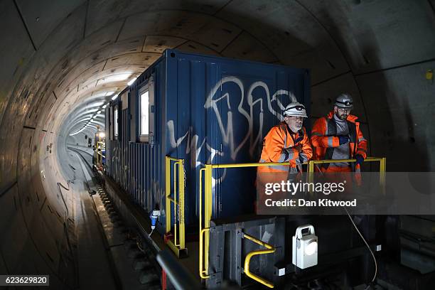 Construction workers continue to build the Crossrail underground line at Paddington Station on November 16, 2016 in London, England. The Elizabeth...