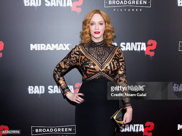 Actress Christina Hendricks attends the "Bad Santa 2" New York premiere at AMC Loews Lincoln Square 13 theater on November 15, 2016 in New York City.
