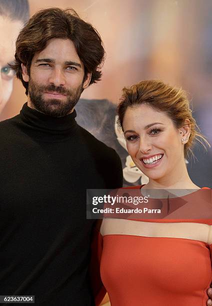 Actor Ruben Cortada and actress Blanca Suarez attend the 'Lo que esconden sus ojos' photocall at Tele5 studios on November 16, 2016 in Madrid, Spain.