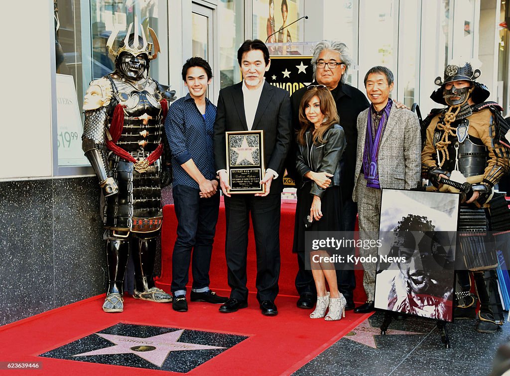 Late Japanese actor Mifune receives star on Hollywood Walk of Fame