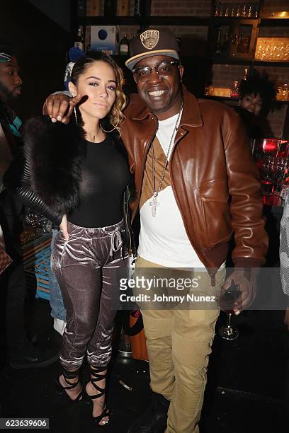 Sophia Body and Uncle Murda attend DJ Suss One Birthday Celebration at The Loft on November 15, 2016 in New York City.