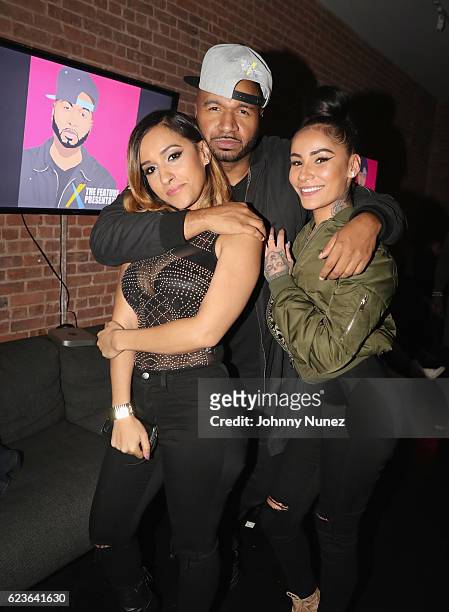 Chanti McCoy, DJ Suss One and Aggy Abby attend DJ Suss One Birthday Celebration at The Loft on November 15, 2016 in New York City.