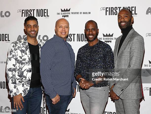 Jason Michael Webb, Lelund Durond Thompson, Steve H. Broadnax III and Brian Harlan Brooks attend "The First Noel" Sneak Peek at The Apollo Theater on...