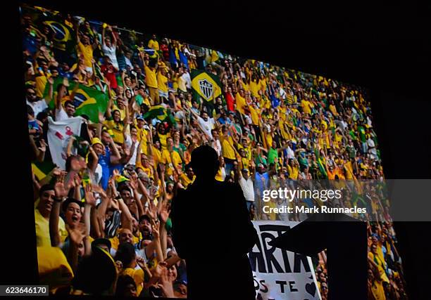 Carlos Arthur Nuzman gives a report on the Success of Rio 2016 to delegates during the fourth day of the 21st ANOC General Assembly at the Sheraton...