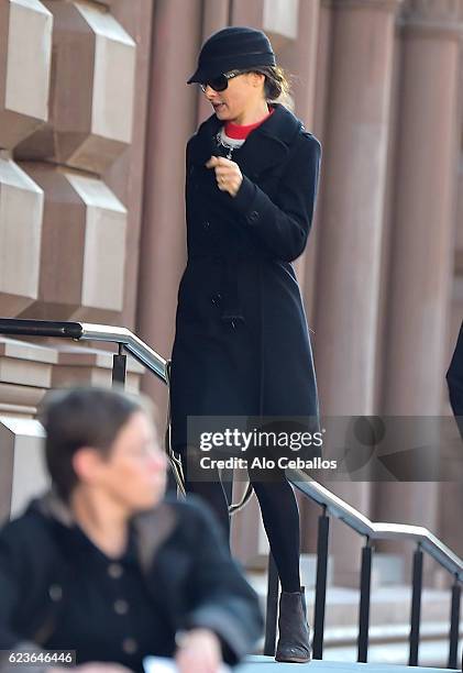 Rachel Weisz is seen in Soho on November 16, 2016 in New York City.