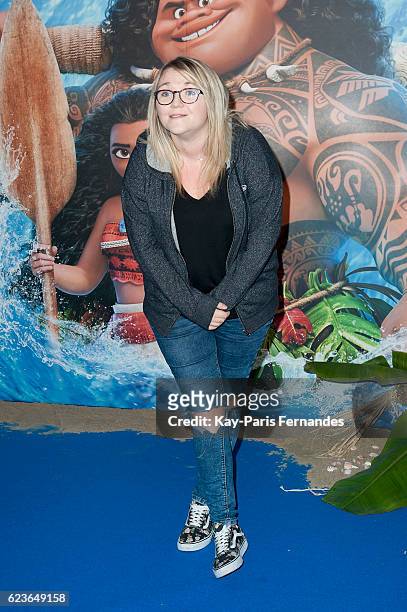 Lola Dubini attends the "Vaiana, Le Legende Du Bout Du Monde" Paris Premiere at Le Grand Rex on November 16, 2016 in Paris, France.