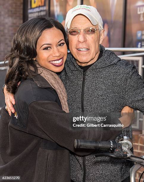 Co-host of Good Day Philadelphia Alex Holley and Disc jockey Jerry Blavat are seen outside Fox 29's 'Good Day' at FOX 29 Studio on November 16, 2016...