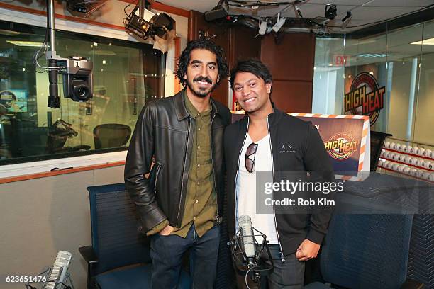 Saroo Brierley and Dev Patel visit at SiriusXM Studio on November 16, 2016 in New York City.