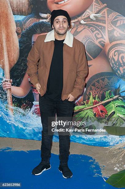 Malik Bentalha attends the "Vaiana, Le Legende Du Bout Du Monde" Paris Premiere at Le Grand Rex on November 16, 2016 in Paris, France.